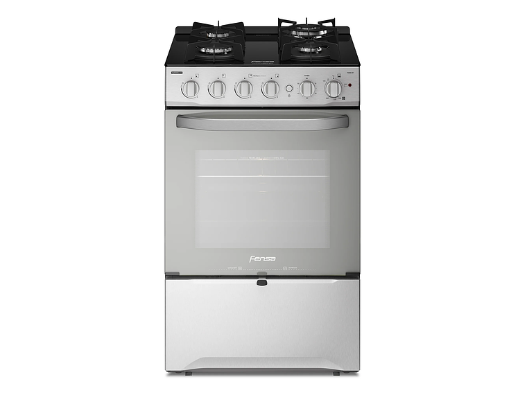 COCINA A GAS 4 PLATOS FENSA CUBIERTA VIDRIO F 3000 RT INOX 1