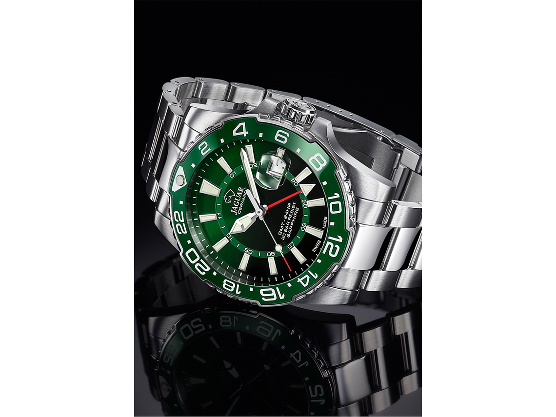 RELOJ DE PULSERA JAGUAR J1011/3 SWISS VERDE HOMBRE CERAMIC 3