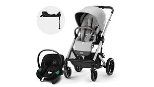 COCHE TRAVEL SYSTEM BALIOS S LUX 3.0 SLV L.GREY + ATON S2 + BASE
