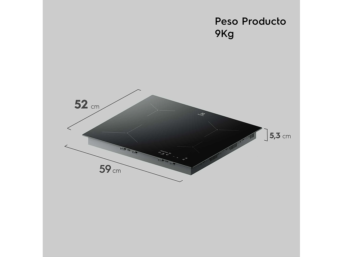 ENCIMERA A INDUCCIÓN 4 PLATOS VITROCERÁMICA IE6LP 2