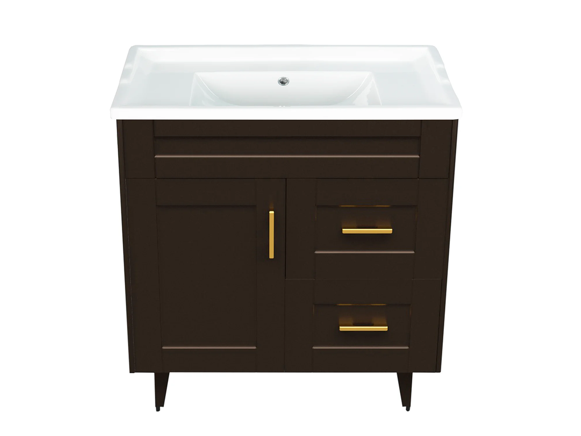 KIT DOMSA MUEBLE VANITORIO CAFÉ 80SK-C + 80/80 X 80 X 47 CM 1