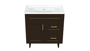 KIT DOMSA MUEBLE VANITORIO CAFÉ 80SK-C + 80/80 X 80 X 47 CM