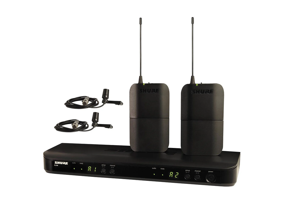 SISTEMA INALAMBRICO SOLAPA DUAL SHURE BLX188/CVL-K12 1