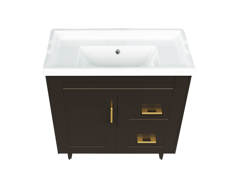 KIT DOMSA MUEBLE VANITORIO CAFÉ 80SK-C + 80/80 X 80 X 47 CM 2