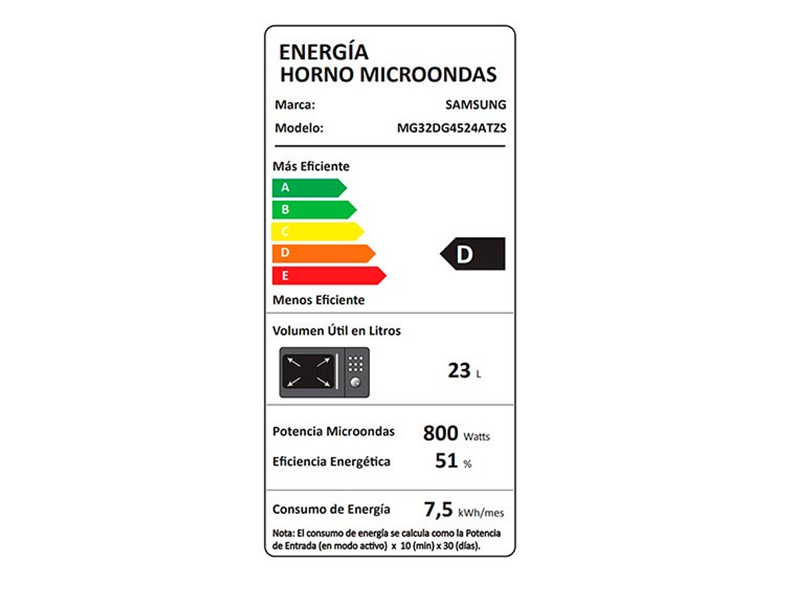 MICROONDAS SAMSUNG SMART GRILL 32L MG32DG4524ATZS 9
