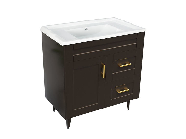 KIT DOMSA MUEBLE VANITORIO CAFÉ 80SK-C + 80/80 X 80 X 47 CM 3