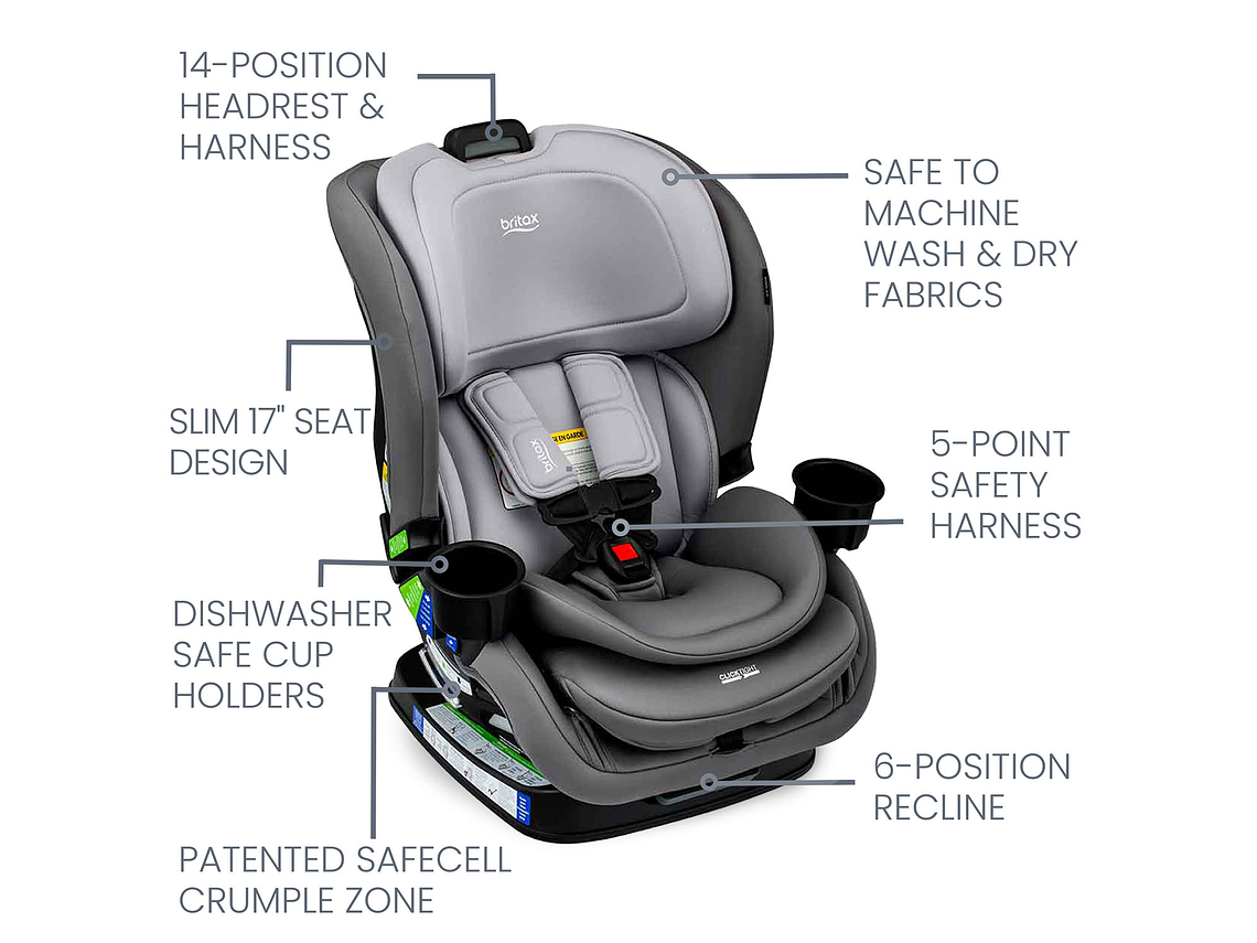 SILLA DE AUTO CONVERTIBLE POPLAR GLACIER GRAPHITE BRITAX 4