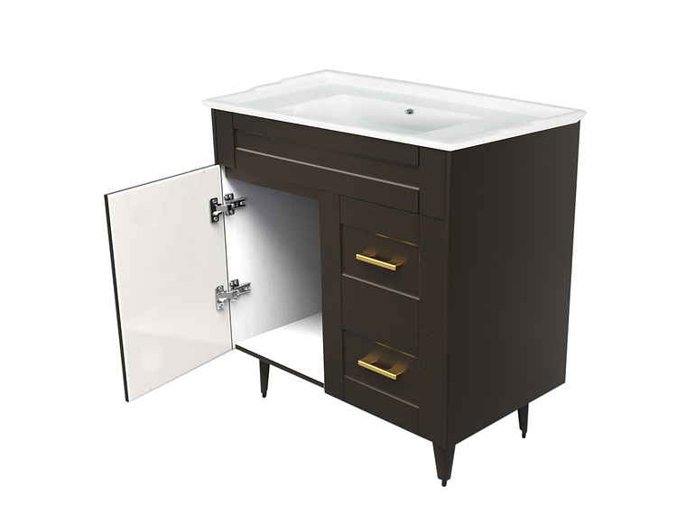 KIT DOMSA MUEBLE VANITORIO CAFÉ 80SK-C + 80/80 X 80 X 47 CM 4