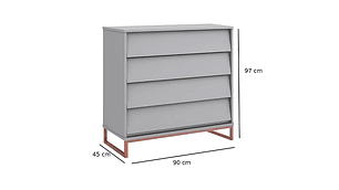 CÓMODA KIDSCOOL NOAH DESIGN 15029 GRIS