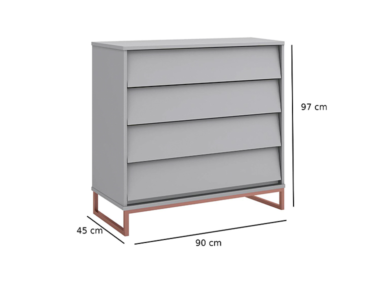 CÓMODA KIDSCOOL NOAH DESIGN 15029 GRIS 2