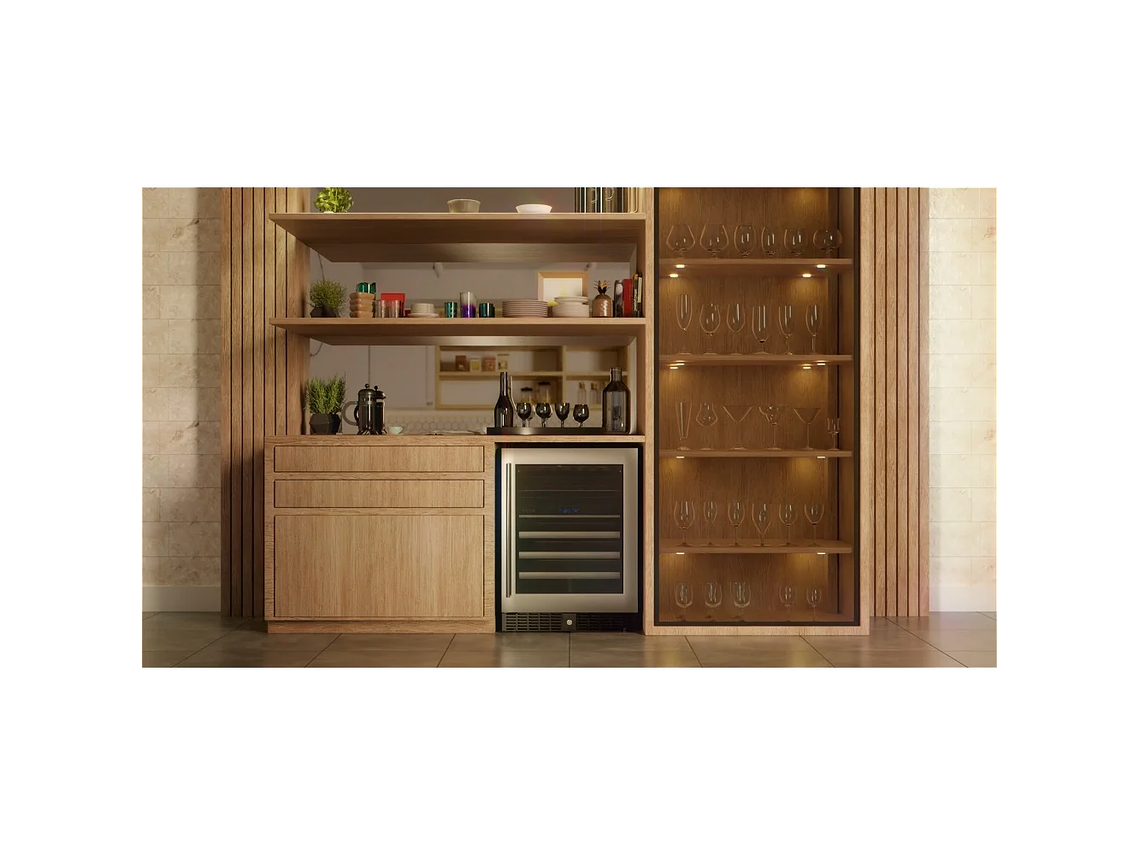 CAVA DE VINOS PREMIUM CLIMATIZADA BIZONA 46 BOTELLAS BACOOL 5