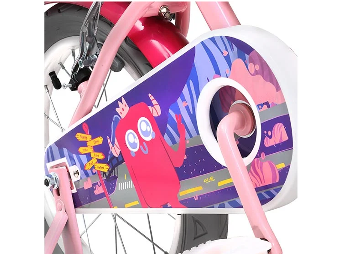 BICICLETA INFANTIL OXFORD BEAUTY ROSADO ARO 16 4