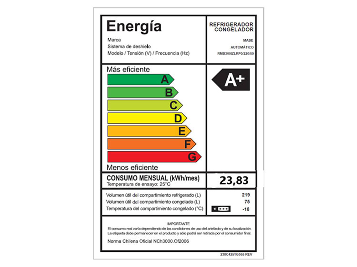 REFRIGERADOR MABE BOTTOM FREEZER NO FROST 329 L RMB300IZLRP0 7