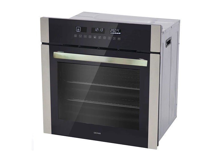 HORNO ELÉCTRICO EMPOTRABLE GRÖNER INOX TOUCH TRIPLE VIDRIO 10F 59L 2