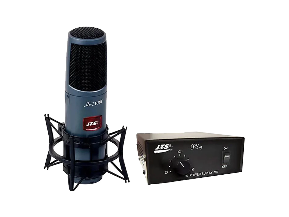 MICROFONO CONDENSADOR XLR JTS JS-1TUBE+PS-9 1