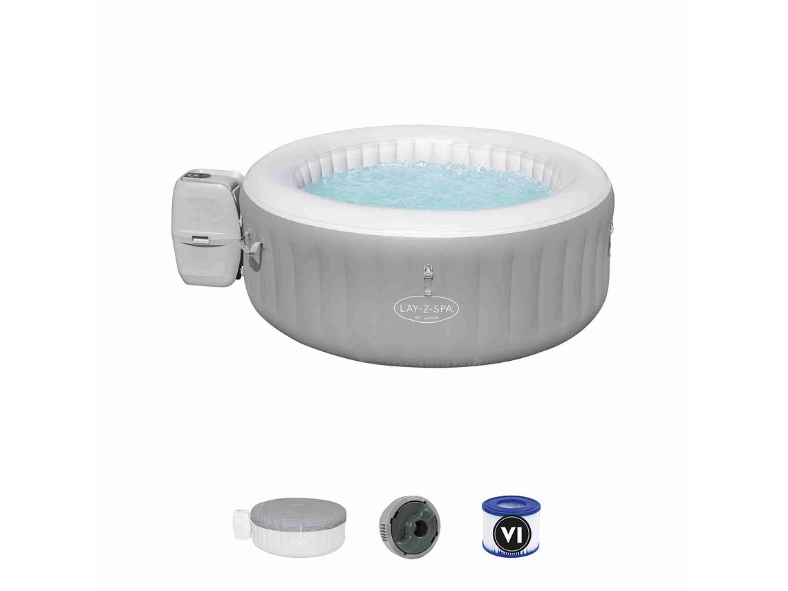 HOT TUB SPA JACUZZI INFLABLE ST. LUCIA 3 PERSONAS BESTWAY 2