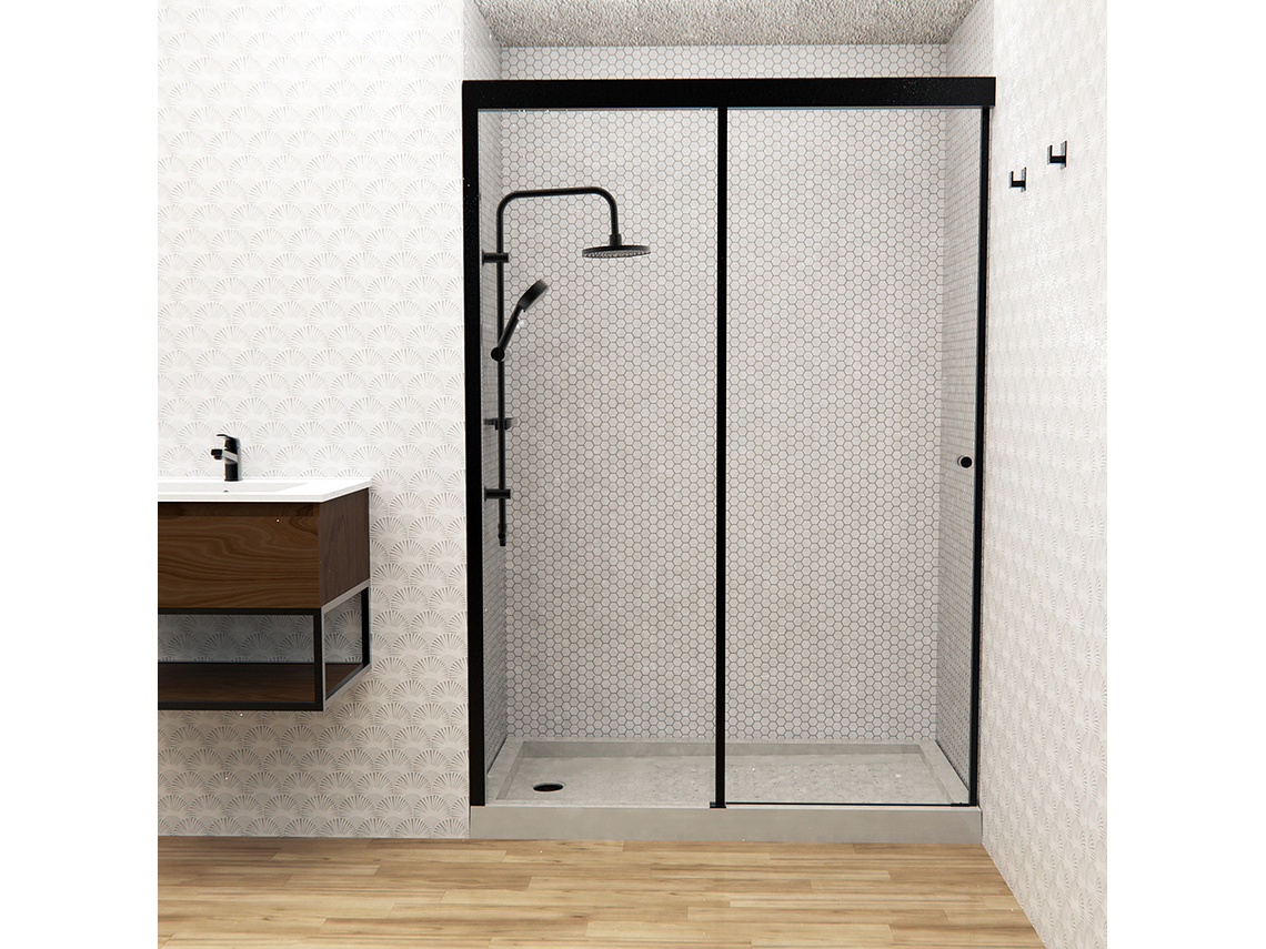 MAMPARA CORREDERA STRETTO NEGRO MATE 140 X 195 CM 3