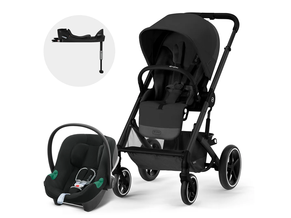 COCHE TRAVEL SYSTEM BALIOS S LUX 3.0 BLK MB + ATON B2 + BASE 1