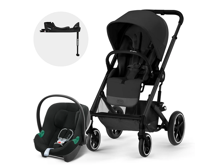 COCHE TRAVEL SYSTEM BALIOS S LUX 3.0 BLK MB + ATON B2 + BASE 1