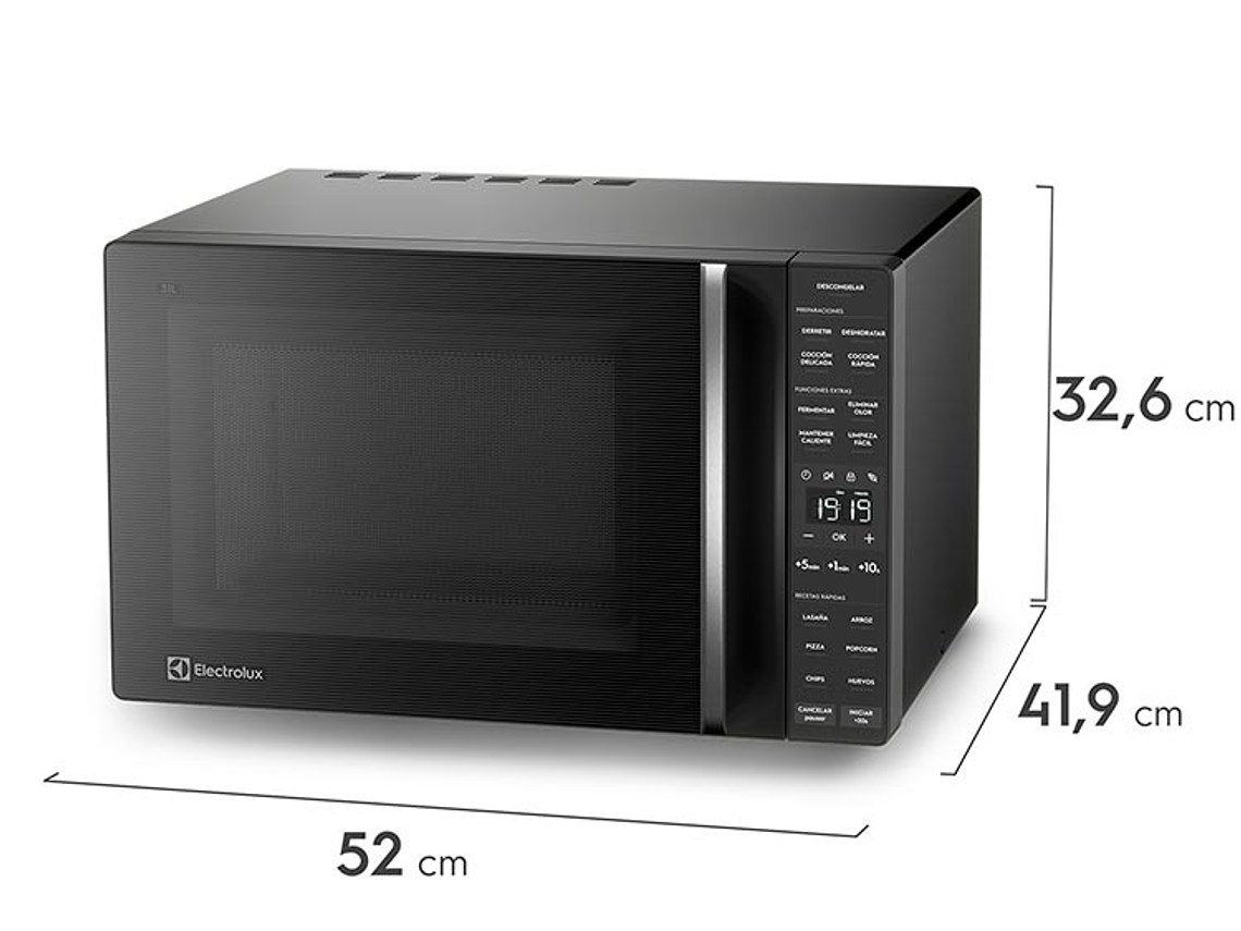 MICROONDAS DIGITAL ELECTROLUX 31 L ME31N NEGRO 4