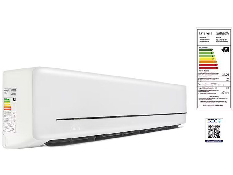 AIRE ACONDICIONADO FRIO-CALOR MIDEA ONOF 9000BTU. 1