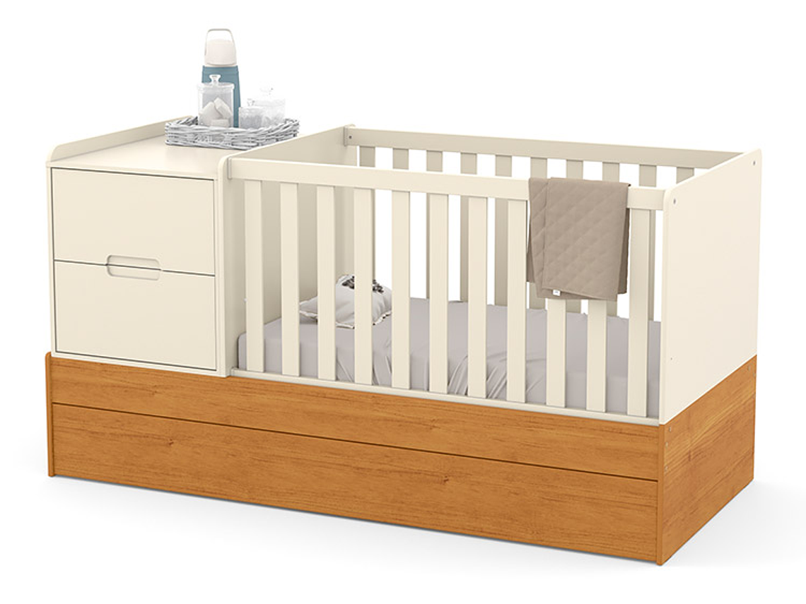 CUNA KIDSCOOL FORMARE ECOWOOD MULTIFUNCION BLANCO 2