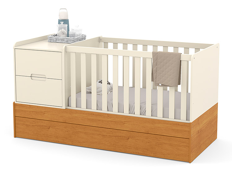 CUNA KIDSCOOL FORMARE ECOWOOD MULTIFUNCION BLANCO 2