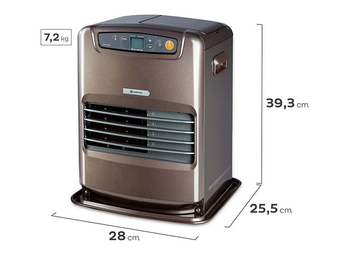 ESTUFA MADEMSA PARAFINA LÁSER 3,5 LT FAN HEATER MFHK 540 PLUS 2