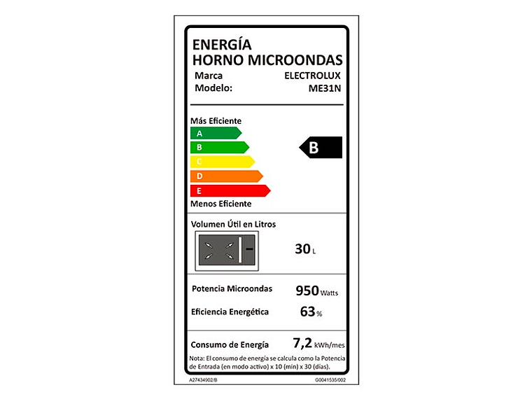 MICROONDAS DIGITAL ELECTROLUX 31 L ME31N NEGRO 9