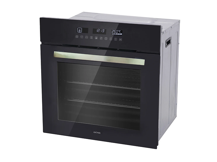 HORNO ELÉCTRICO EMPOTRABLE GRÖNER BLACK TOUCH TRIPLE VIDRIO 10F 59L 3