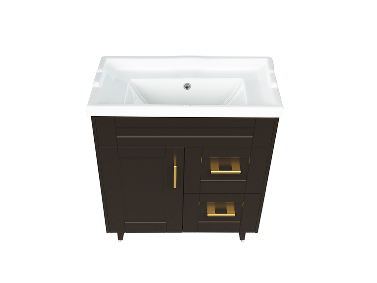 KIT DOMSA MUEBLE VANITORIO CAFÉ 70SK-C + F-70/70 X 80 X 47 CM 2