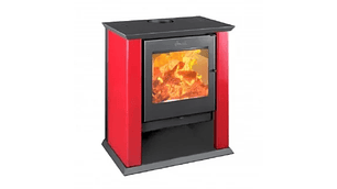 KIT CALEFACTOR LEÑA CLASSIC500 ROJA + KIT LEÑA INSTALACION 6'