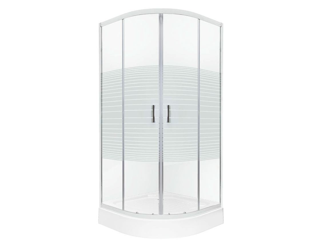 SHOWER 90X90 CURVO ELEGANT JOYTEK LÍNEAS RECTAS CON RECEPTÁCULO 2