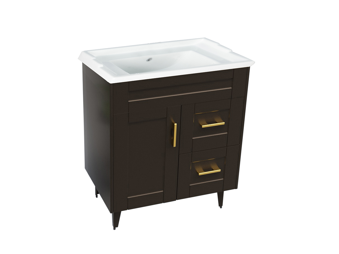 KIT DOMSA MUEBLE VANITORIO CAFÉ 70SK-C + F-70/70 X 80 X 47 CM 3