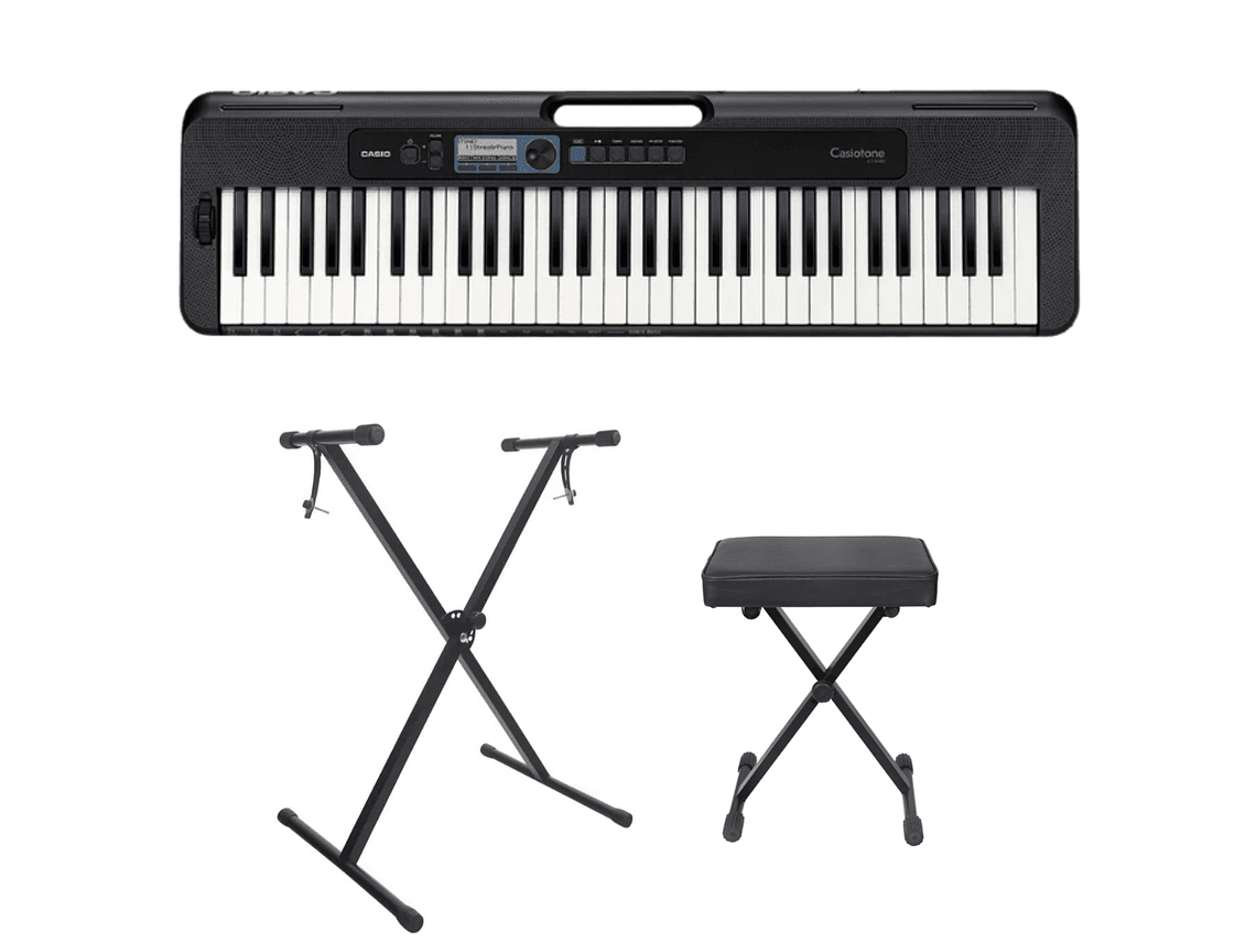 TECLADO DE 61 TECLAS CASIO CTS300 CON ATRIL Y BANQUETA 1