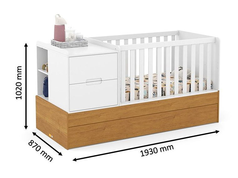 CUNA KIDSCOOL FORMARE ECOWOOD MULTIFUNCION BLANCO 6