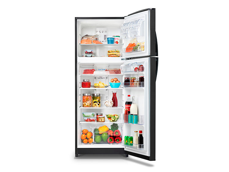 REFRIGERADOR MABE TOP MOUNT FREEZER NO FROST 400 L RMP400FYUC BLACK STEEL 2