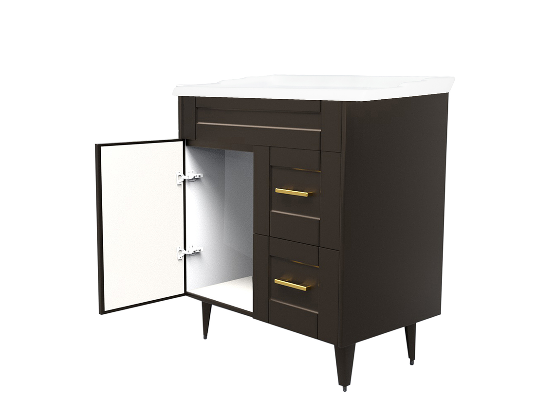 KIT DOMSA MUEBLE VANITORIO CAFÉ 70SK-C + F-70/70 X 80 X 47 CM 4