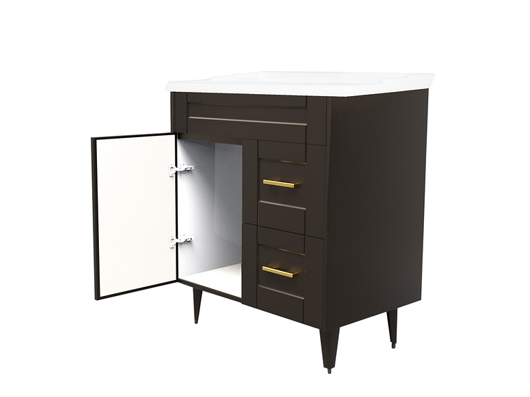 KIT DOMSA MUEBLE VANITORIO CAFÉ 70SK-C + F-70/70 X 80 X 47 CM 4