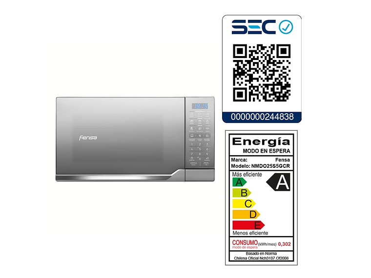 MICROONDAS 25 LITROS DIGITAL ELIMINA OLORES NMDO25S5GCRG 7