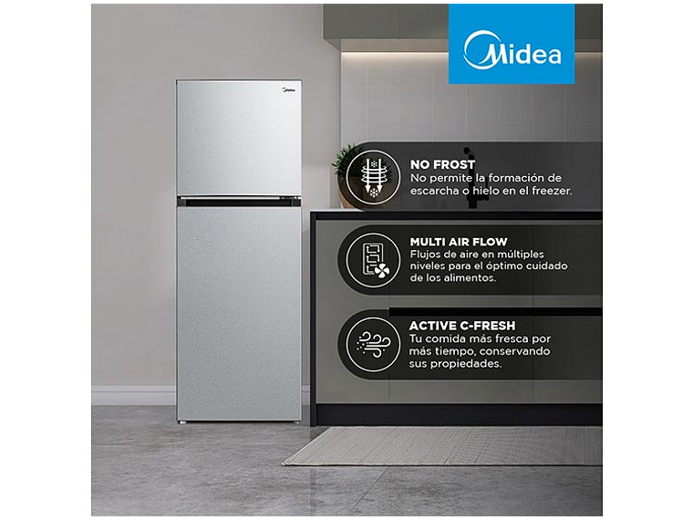 REFRIGERADOR MIDEA TOP FREEZER NO FROST 236 L TMF MDRT346MTF50 8