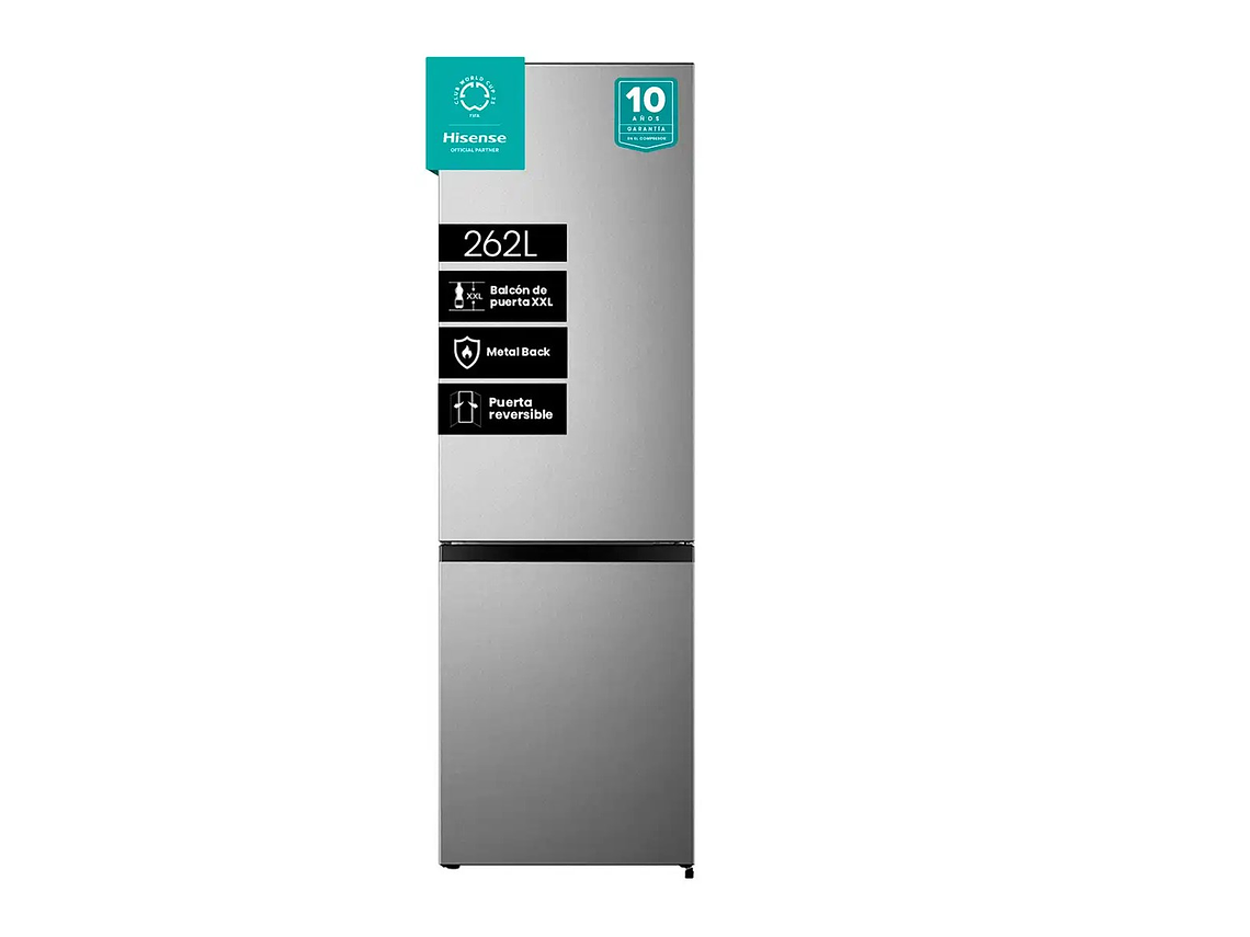 REFRIGERADOR HISENSE BOTTOM FREEZER FRÍO DIRECTO 264 L RB341NL 1