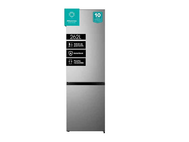 REFRIGERADOR HISENSE BOTTOM FREEZER FRÍO DIRECTO 264 L RB341NL 1