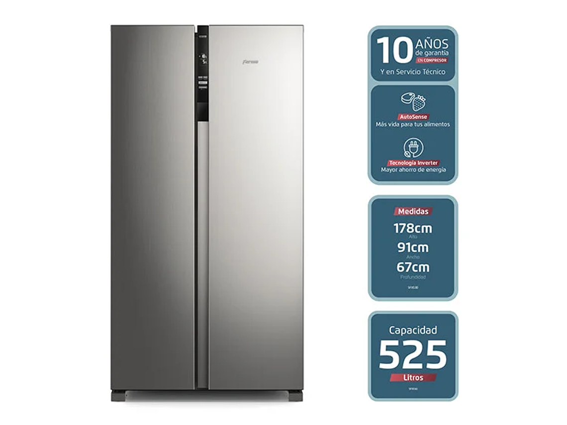 REFRIGERADOR FENSA SIDE BY SIDE NO FROST 525 L SFX530 8