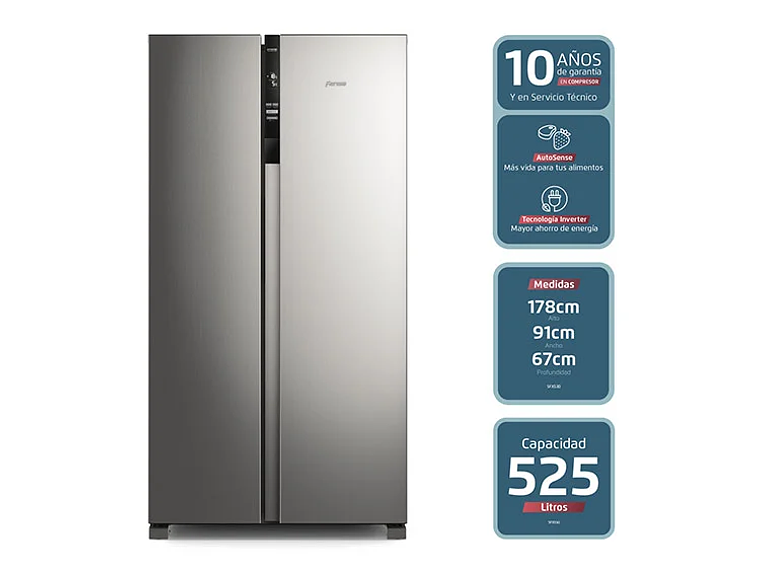 REFRIGERADOR FENSA SIDE BY SIDE NO FROST 525 L SFX530 8