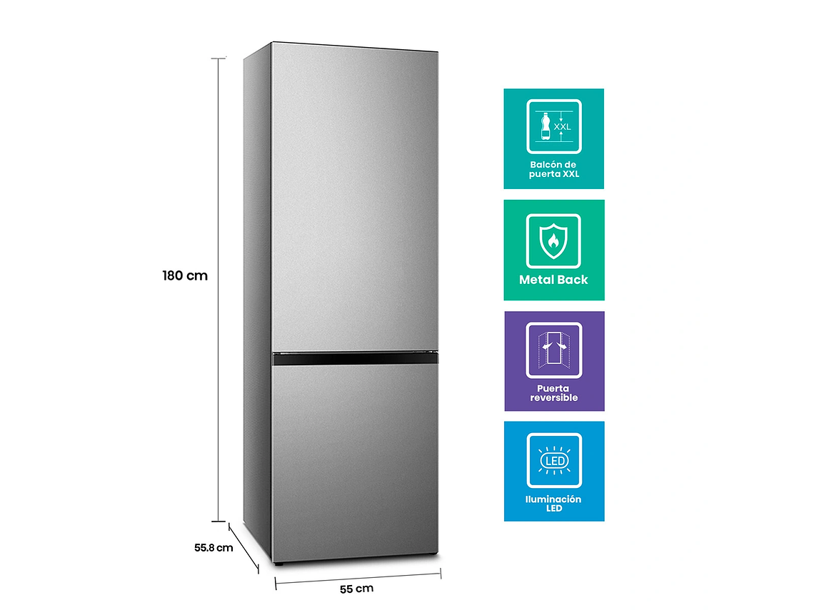 REFRIGERADOR HISENSE BOTTOM FREEZER FRÍO DIRECTO 264 L RB341NL 2