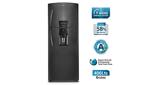 REFRIGERADOR MABE TOP FREEZER 400 L NF NEGRO