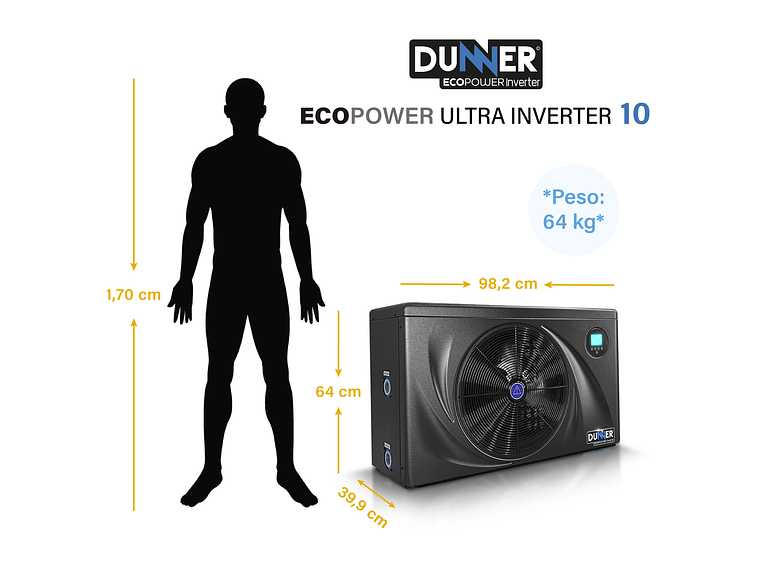 BOMBA DE CALOR DUNNER BOMBAS CALOR ECOPOWER ULTRA INVERTER-10 PISCINA HASTA 30M3 4