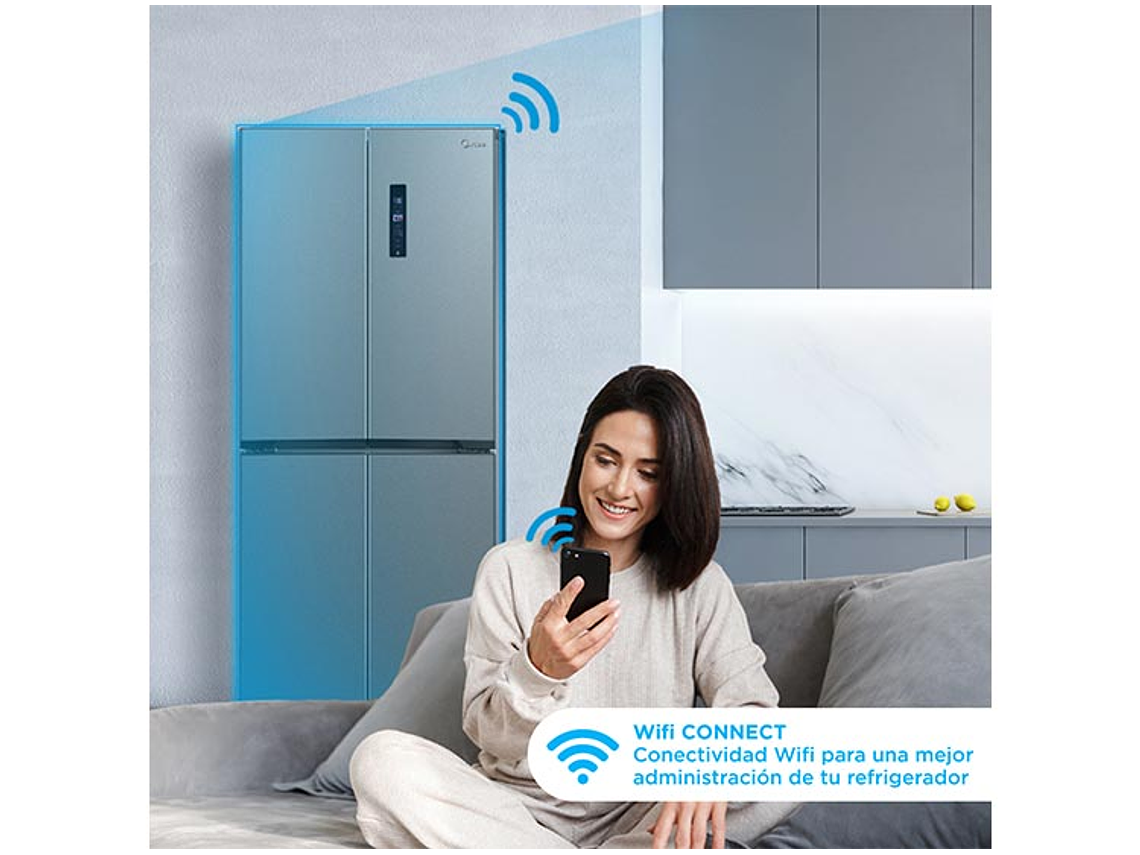 REFRIGERADOR MIDEA SIDE BY SIDE NO FROST 350 L MULTIPUERTA MDRM554MTE50 6