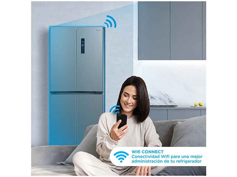 REFRIGERADOR MIDEA SIDE BY SIDE NO FROST 350 L MULTIPUERTA MDRM554MTE50 6